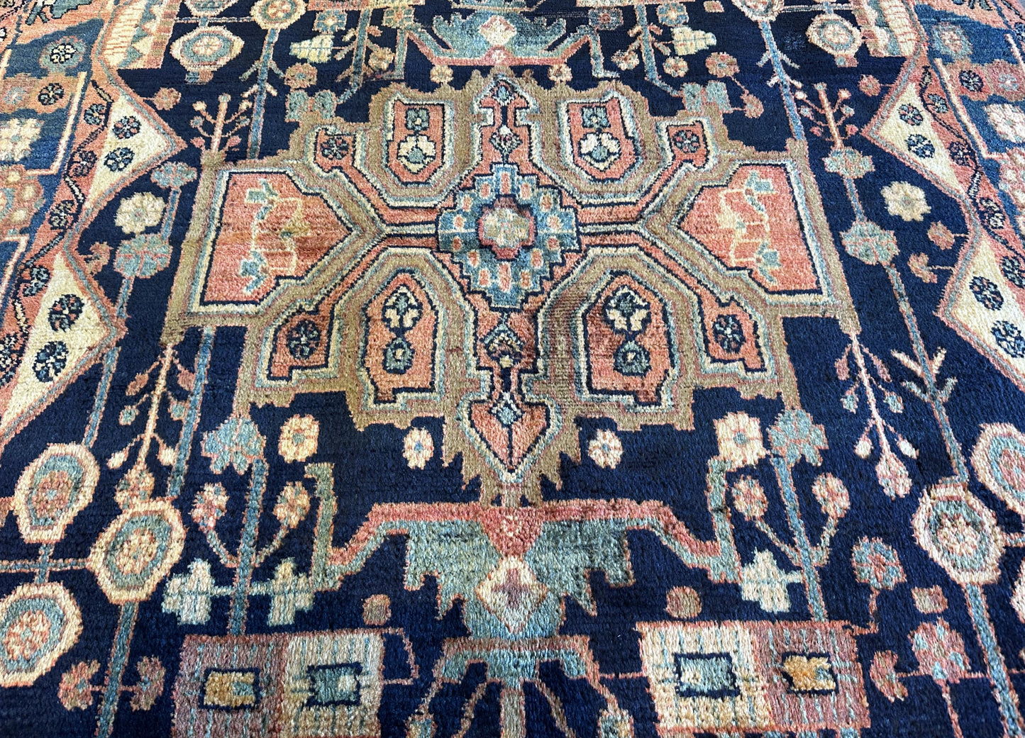 Hand-Knotted Tribal Persian Nahavand Rug