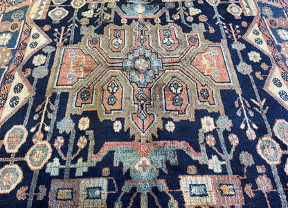 Hand-Knotted Tribal Persian Nahavand Rug