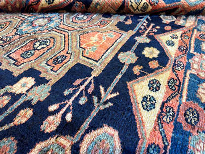 Hand-Knotted Tribal Persian Nahavand Rug