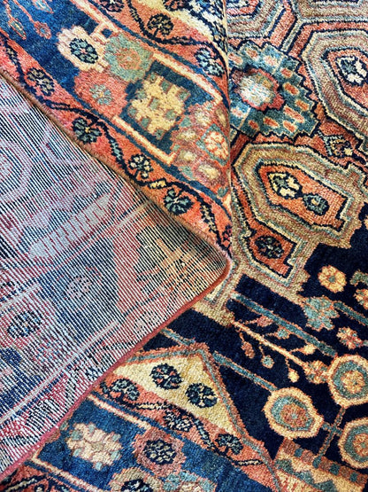 Hand-Knotted Tribal Persian Nahavand Rug