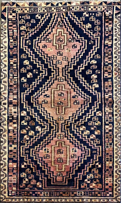 Hand-Knotted Tribal Persian Luri Rug