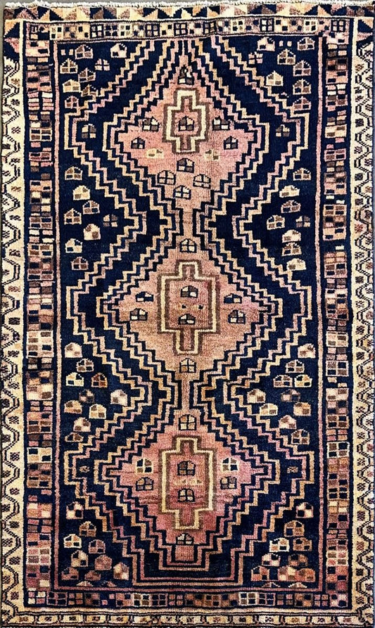 Hand-Knotted Tribal Persian Luri Rug