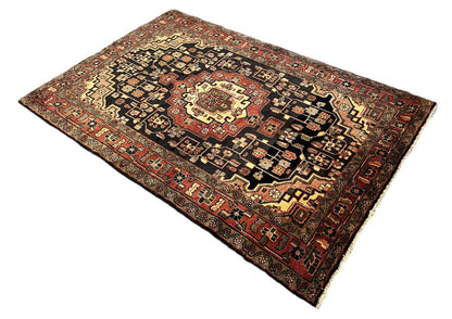Hand-Knotted Tribal Persian Nahavand Rug