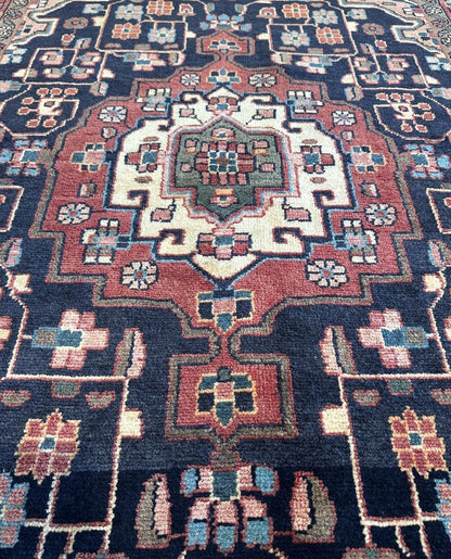 Hand-Knotted Tribal Persian Nahavand Rug