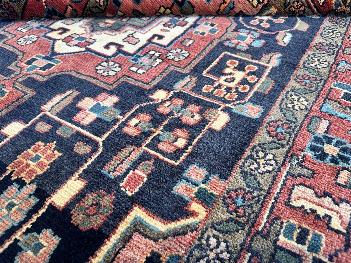 Hand-Knotted Tribal Persian Nahavand Rug