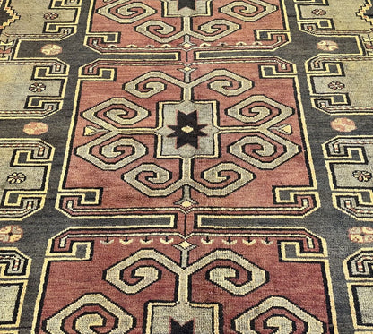 Hand-Knotted Tribal Persian Abhar Rug