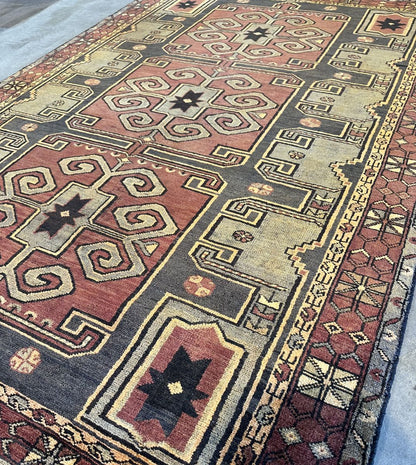 Hand-Knotted Tribal Persian Abhar Rug