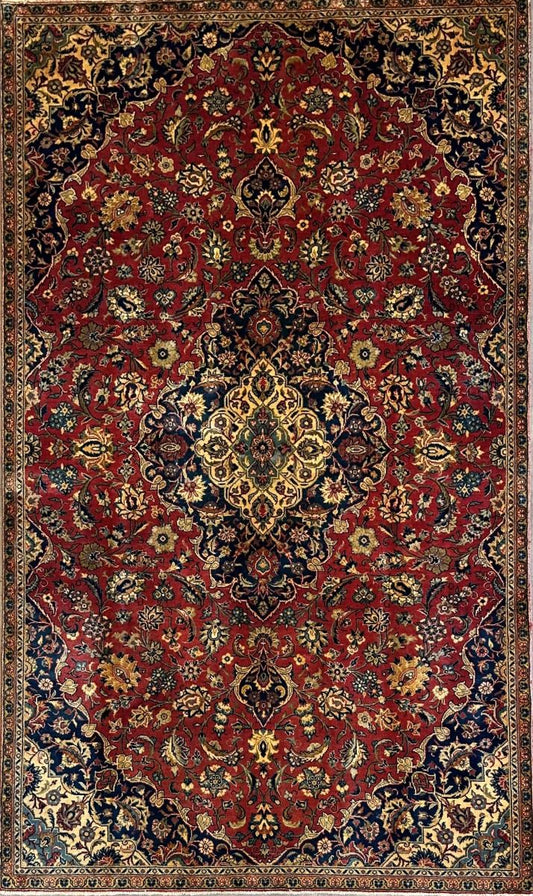 Circa 1960s Hand-Knotted Persian Kashan Carpet