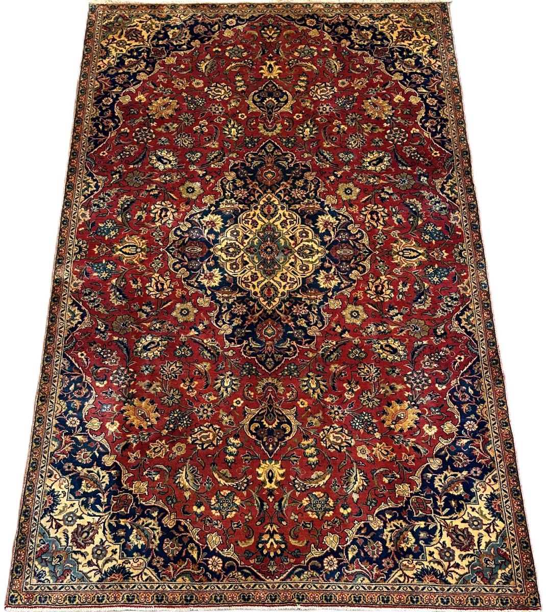 Circa 1960s Hand-Knotted Persian Kashan Carpet