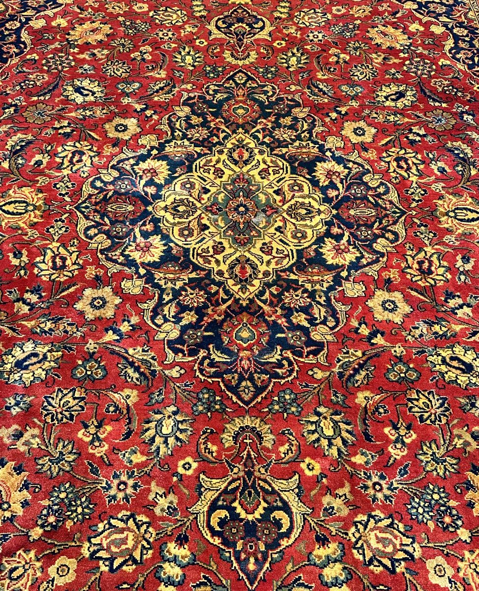 Circa 1960s Hand-Knotted Persian Kashan Carpet