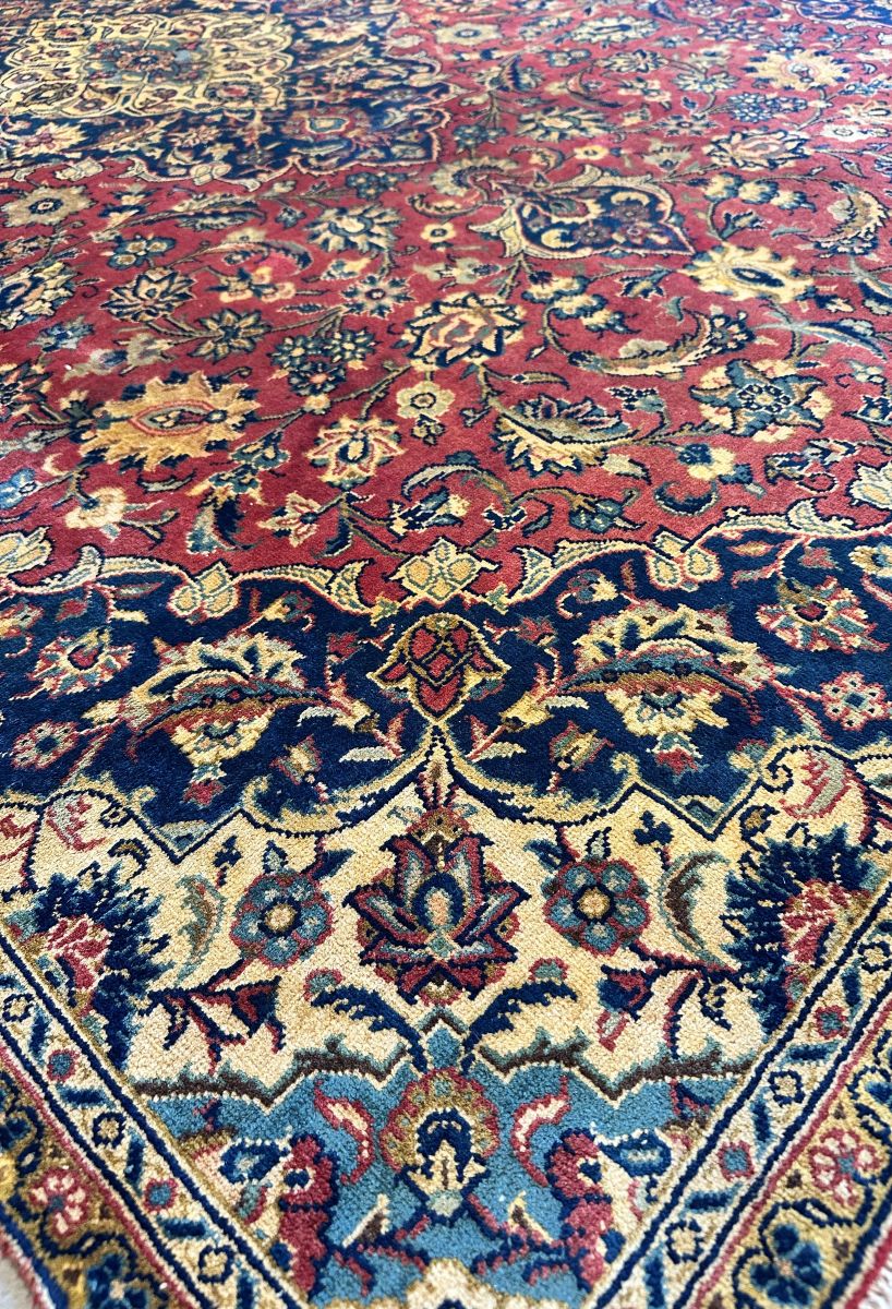 Circa 1960s Hand-Knotted Persian Kashan Carpet