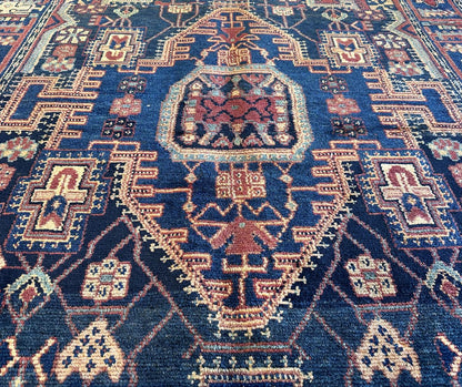 Hand-Knotted Tribal Persian Nahavand Rug