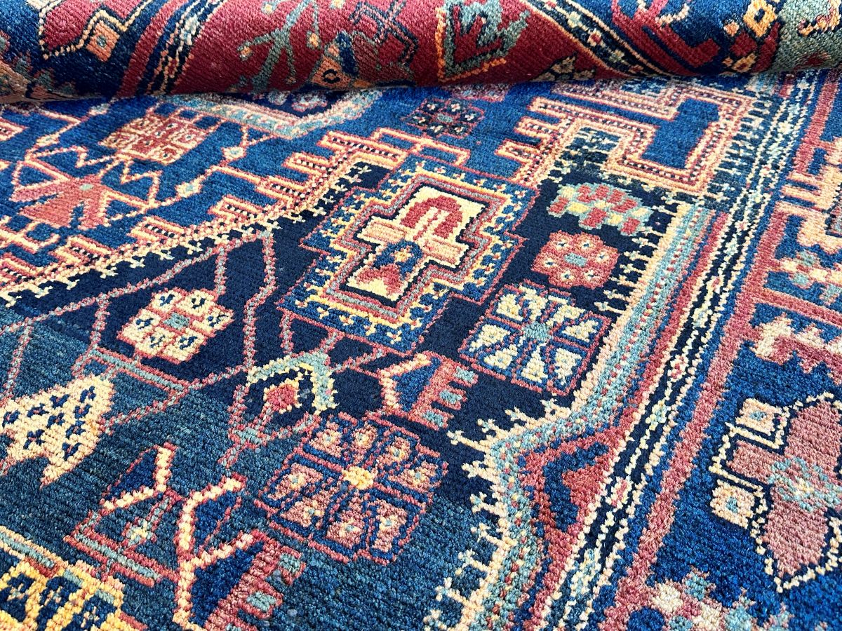 Hand-Knotted Tribal Persian Nahavand Rug