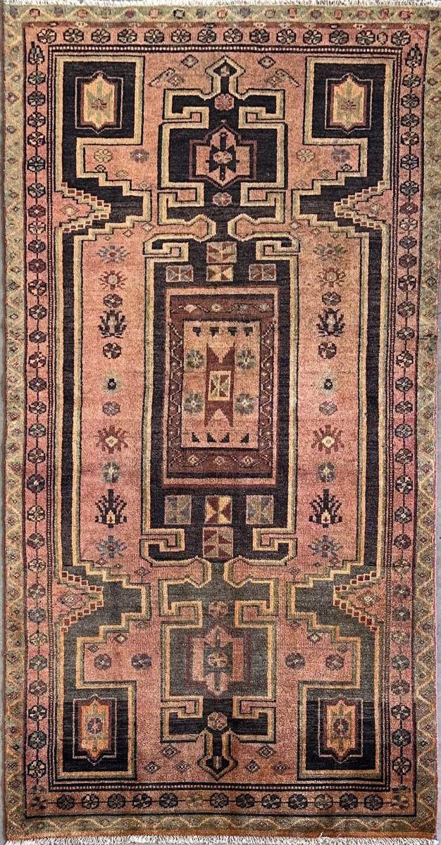Hand-Knotted Tribal Persian Abhar Rug