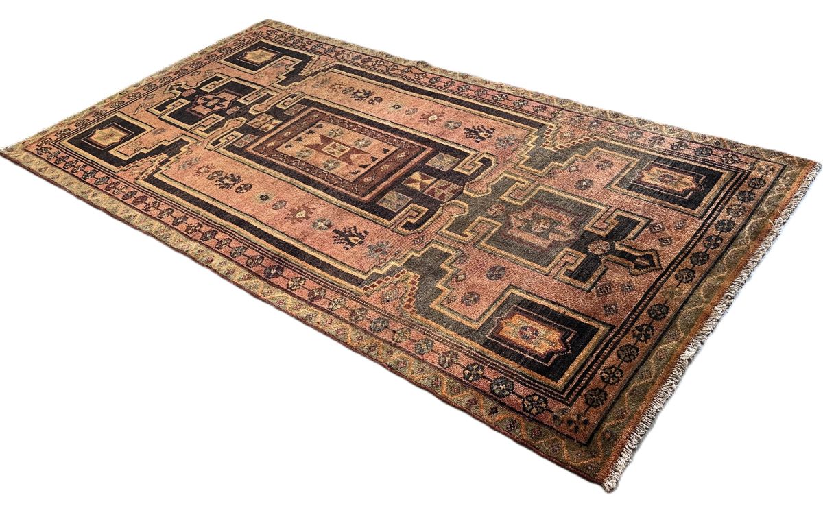 Hand-Knotted Tribal Persian Abhar Rug