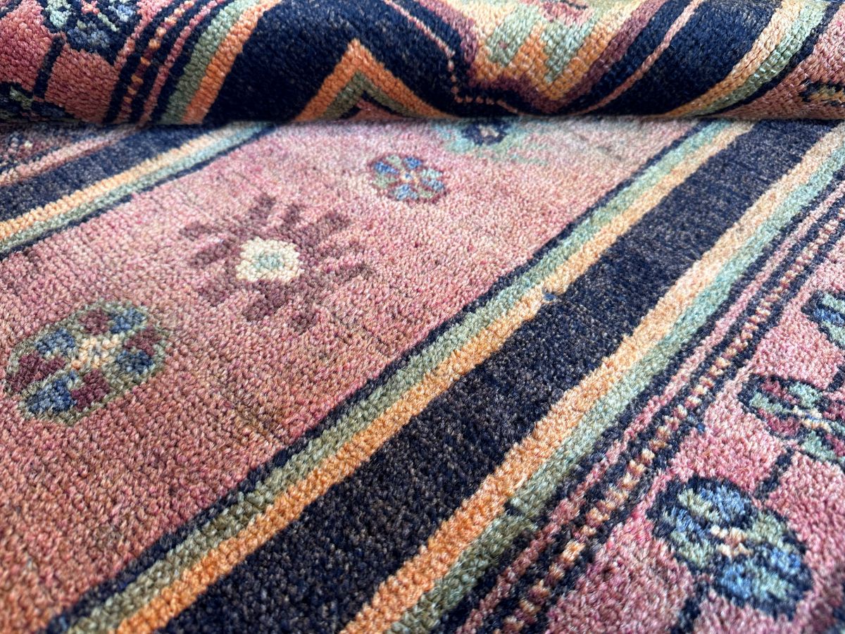 Hand-Knotted Tribal Persian Abhar Rug