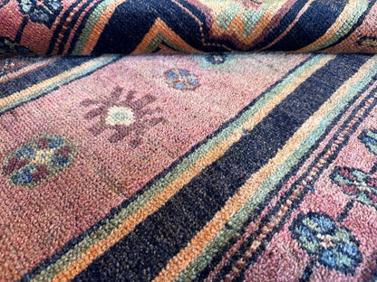 Hand-Knotted Tribal Persian Abhar Rug