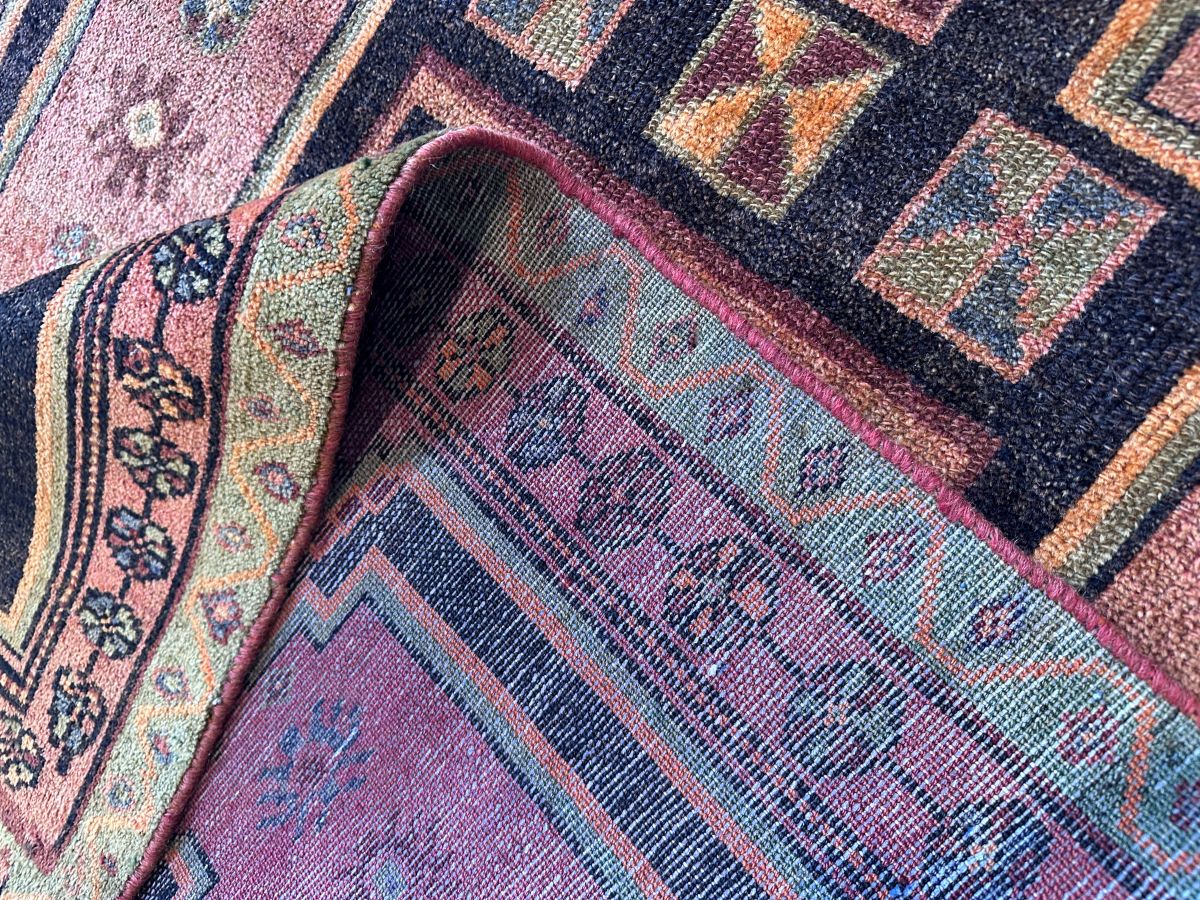Hand-Knotted Tribal Persian Abhar Rug