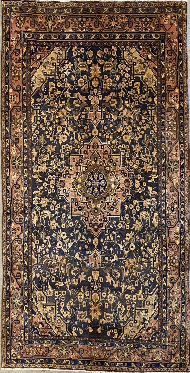 Hand-Knotted Tribal Persian Sonqor Bidjar Rug