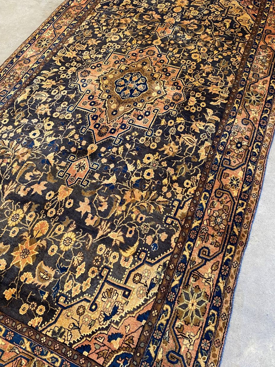 Hand-Knotted Tribal Persian Sonqor Bidjar Rug