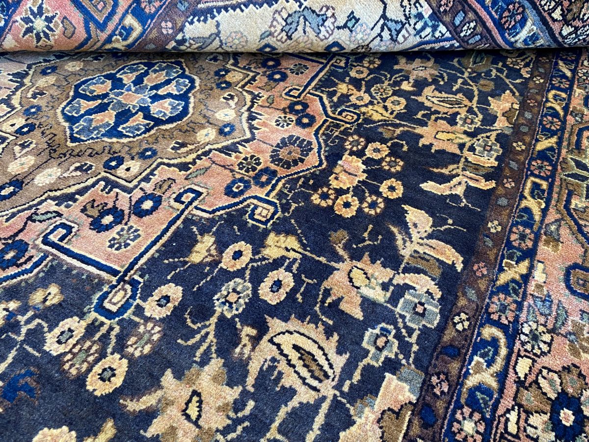 Hand-Knotted Tribal Persian Sonqor Bidjar Rug