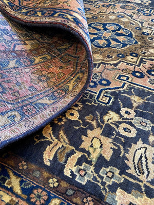 Hand-Knotted Tribal Persian Sonqor Bidjar Rug