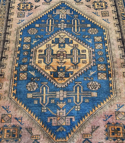 Hand-Knotted Tribal Persian Khamseh Rug
