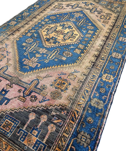 Hand-Knotted Tribal Persian Khamseh Rug