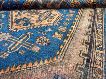 Hand-Knotted Tribal Persian Khamseh Rug