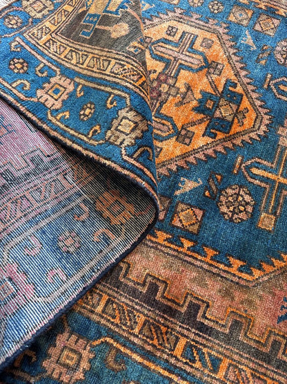 Hand-Knotted Tribal Persian Khamseh Rug
