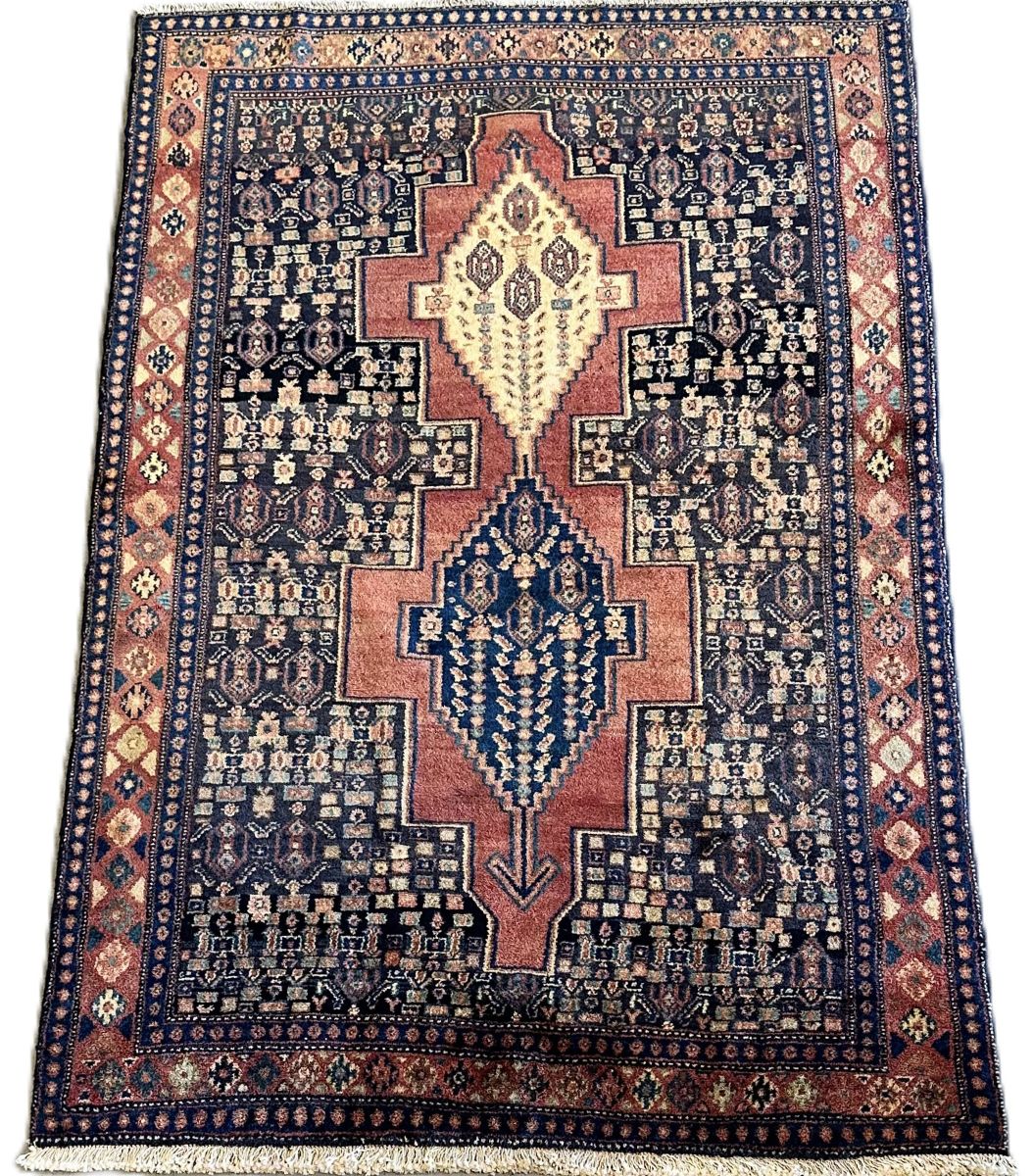 Hand-Knotted Tribal Persian Senneh Sanandaj Rug