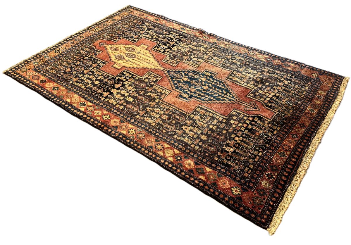 Hand-Knotted Tribal Persian Senneh Sanandaj Rug