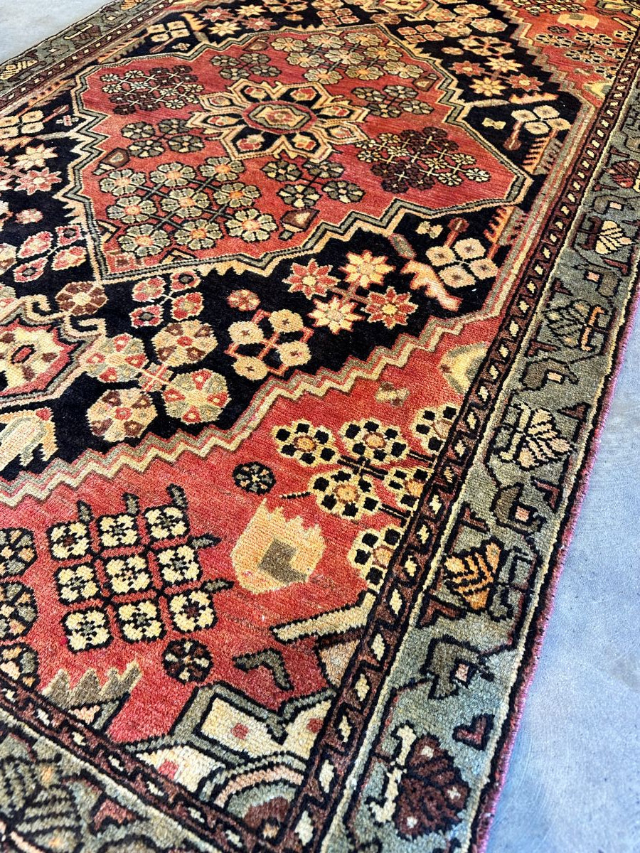 Hand-Knotted Tribal Persian Bakhtiar Rug