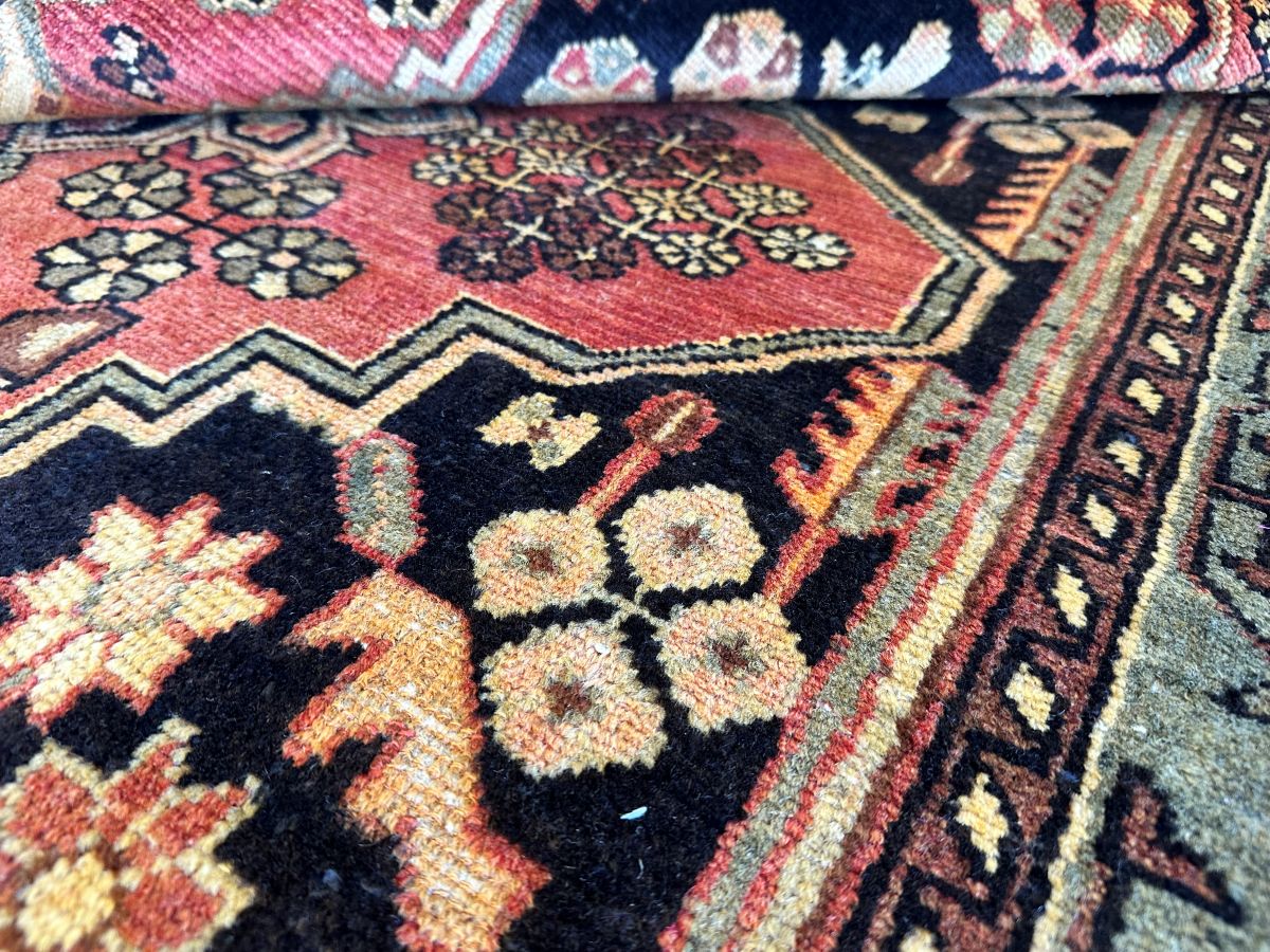 Hand-Knotted Tribal Persian Bakhtiar Rug