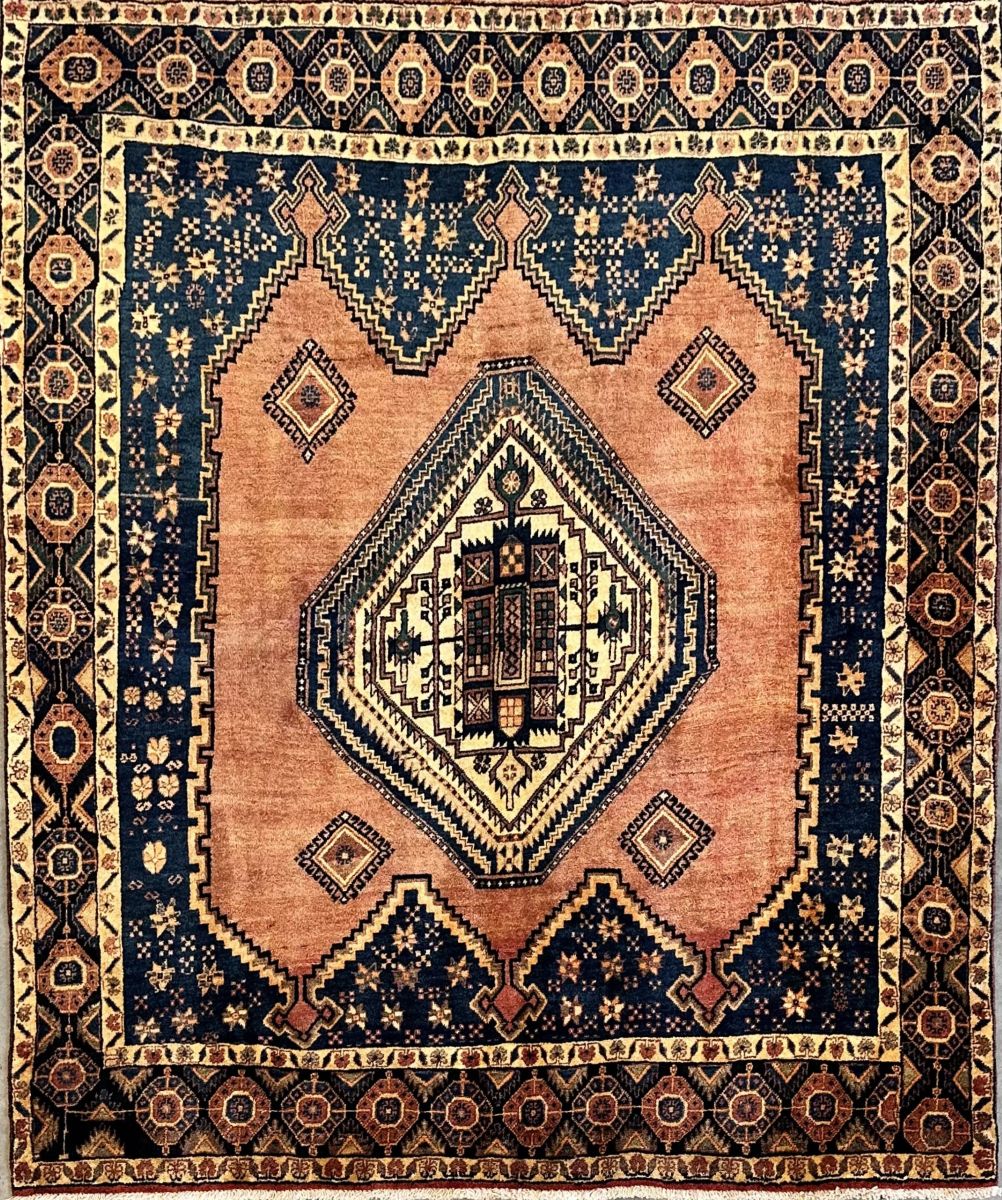 Hand-Knotted Tribal Persian Afshar Rug