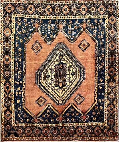Hand-Knotted Tribal Persian Afshar Rug