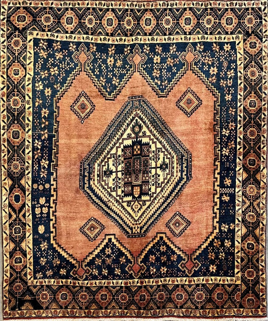 Hand-Knotted Tribal Persian Afshar Rug
