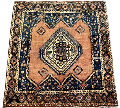 Hand-Knotted Tribal Persian Afshar Rug