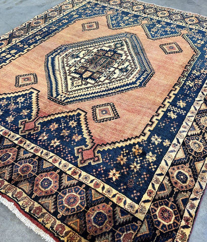 Hand-Knotted Tribal Persian Afshar Rug