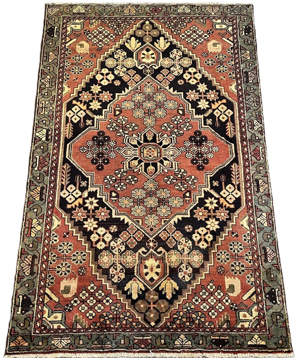 Hand-Knotted Tribal Persian Bakhtiar Rug