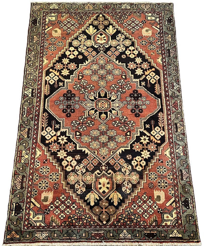 Hand-Knotted Tribal Persian Bakhtiar Rug