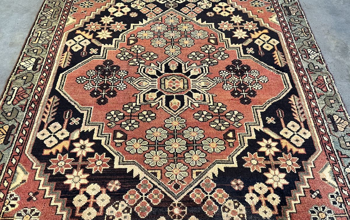 Hand-Knotted Tribal Persian Bakhtiar Rug
