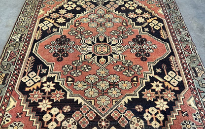Hand-Knotted Tribal Persian Bakhtiar Rug