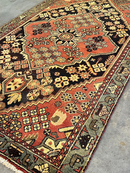 Hand-Knotted Tribal Persian Bakhtiar Rug