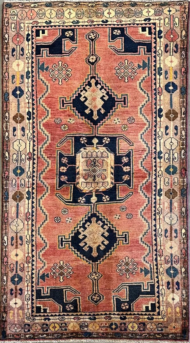 Hand-Knotted Tribal Persian Luri Rug