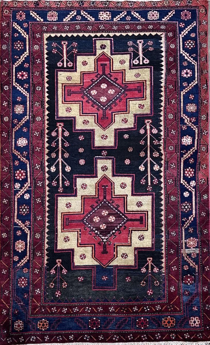 Hand-Knotted Tribal Persian Luri Rug