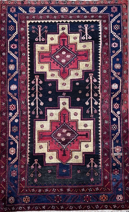 Hand-Knotted Tribal Persian Luri Rug