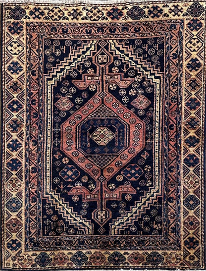 Hand-Knotted Tribal Persian Tarom Rug