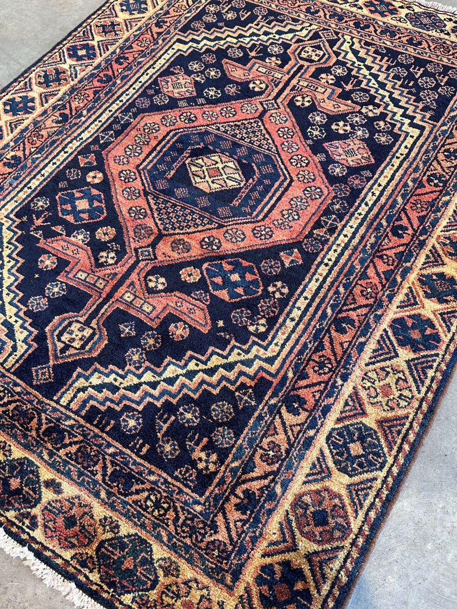 Hand-Knotted Tribal Persian Tarom Rug