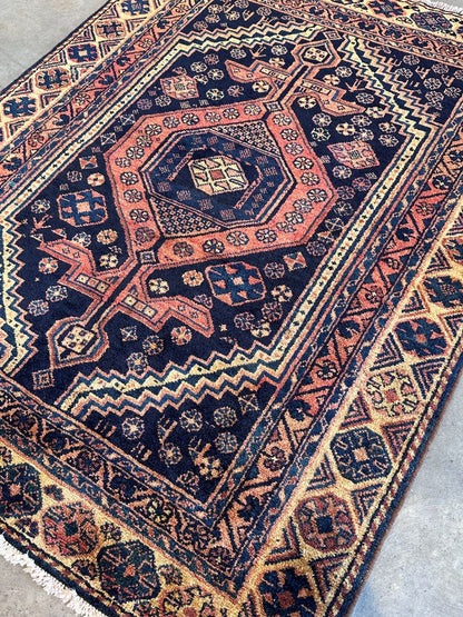 Hand-Knotted Tribal Persian Tarom Rug